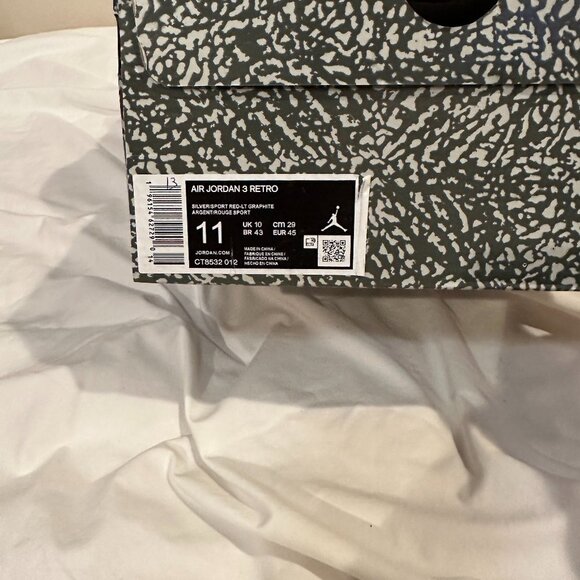 Jordan 3 Retro Cool Grey Size 11 - Picture 4 of 5